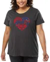 La Pop Art Plus Size All I Want For Christmas Is You Word Art T-shirt In Gray