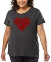 La Pop Art Plus Size All I Want For Christmas Is You Word Art T-shirt In Gray