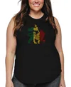 La Pop Art Plus Size Have Yourself A Merry Little Christmas Word Art Tank Top In Black