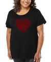 La Pop Art Plus Size All I Want For Christmas Is You Word Art V-neck T-shirt In Black