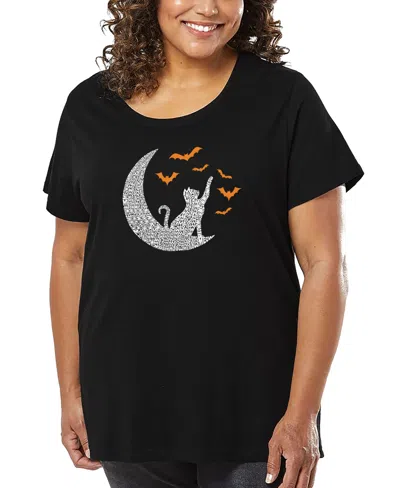 LA POP ART PLUS SIZE LUNAR BATS WORD ART T-SHIRT