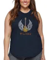 La Pop Art Plus Size Lyrics To Freebird Word Art Tank Top In Blue