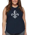 La Pop Art Plus Size Lyrics To When The Saints Go Marching In Word Art Tank Top In Blue