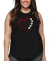 La Pop Art Plus Size Have Yourself A Merry Little Christmas Word Art Tank Top In Black