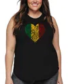 La Pop Art Plus Size Have Yourself A Merry Little Christmas Word Art Tank Top In Black