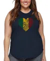 La Pop Art Plus Size Crazy Little Thing Called Love Word Art Tank Top In Blue