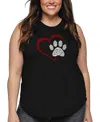 La Pop Art Plus Size Have Yourself A Merry Little Christmas Word Art Tank Top In Black