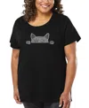 La Pop Art Plus Size All I Want For Christmas Is You Word Art V-neck T-shirt In Black