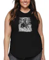 La Pop Art Plus Size Popular Horse Breeds Word Art Tank Top In Black