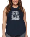 La Pop Art Plus Size Popular Horse Breeds Word Art Tank Top In Blue