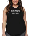 La Pop Art Plus Size Popular Neighborhoods In Bronx Word Art Tank Top In Black