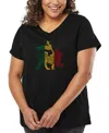 La Pop Art Plus Size Crazy Little Thing Called Love Word Art V-neck T-shirt In Gray