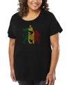 La Pop Art Plus Size Crazy Little Thing Called Love Word Art V-neck T-shirt In Gray