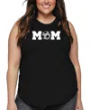 La Pop Art Plus Size Soccer Mom Word Art Tank Top In Black