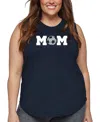 La Pop Art Plus Size Soccer Mom Word Art Tank Top In Blue