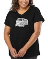 La Pop Art Plus Size All I Want For Christmas Is You Word Art V-neck T-shirt In Black