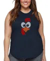 La Pop Art Plus Size Crazy Little Thing Called Love Word Art Tank Top In Blue