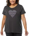 La Pop Art Plus Size All I Want For Christmas Is You Word Art T-shirt In Black