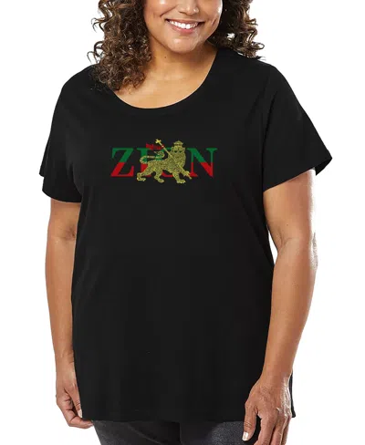 LA POP ART PLUS SIZE ZION ONE LOVE WORD ART T-SHIRT