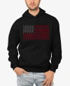 La Pop Art Men's Word Art Hooded Sweatshirt In Black
