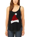 La Pop Art Women's All I Want For Christmas Is You Premium Word Art Flowy Tank Top In Black