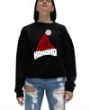 La Pop Art Women's All I Want For Christmas Is You Word Art Crewneck Sweatshirt In Black