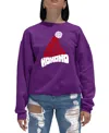 La Pop Art Women's All I Want For Christmas Is You Word Art Crewneck Sweatshirt In Purple