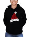 La Pop Art Women's All I Want For Christmas Is You Word Art Hooded Sweatshirt In Black