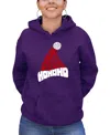La Pop Art Women's All I Want For Christmas Is You Word Art Crewneck Sweatshirt In Purple