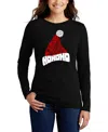 La Pop Art Women's All I Want For Christmas Is You Word Art Long Sleeve T-shirt In Black