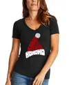 La Pop Art Women's All I Want For Christmas Is You Word Art V-neck T-shirt In Black