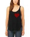 La Pop Art Women's All You Need Is Love Premium Word Art Flowy Tank Top In Black