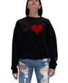 La Pop Art Women's All You Need Is Love Word Art Crewneck Sweatshirt In Black