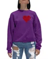 La Pop Art Women's All You Need Is Love Word Art Crewneck Sweatshirt In Purple