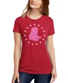 La Pop Art Women's Cowgirl Boots Premium Blend Word Art T-shirt In Red