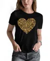 La Pop Art Women's Fall Vibes Art Crew Neck T-shirt In Black