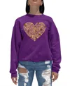 La Pop Art Women's Fall Vibes Art Crewneck Sweatshirt In Purple