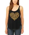La Pop Art Women's Fall Vibes Premium Art Flowy Tank Top In Black