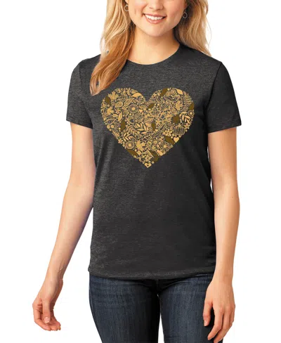 La Pop Art Women's Fall Vibes Premium Blend Art T-shirt In Black