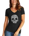 La Pop Art Plus Size All I Want For Christmas Is You Word Art V-neck T-shirt In Black