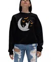 LA POP ART WOMEN'S LUNAR BATS WORD ART CREWNECK SWEATSHIRT