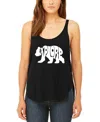 LA POP ART WOMEN'S PREMIUM WORD ART EXPLORE FLOWY TANK TOP