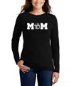 La Pop Art Women's Soccer Mom Word Art Long Sleeve T-shirt In Black