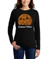 La Pop Art Women's Summer Vibes Word Art Long Sleeve T-shirt In Black