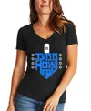 La Pop Art Women's This Is How I Roll Word Art V-neck T-shirt In Black