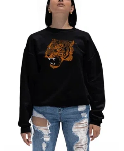La Pop Art Women's Word Art Beast Mode Crewneck Sweatshirt In Black