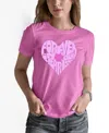 Shop La Pop Art Women's Word Art Forever In Our Hearts T-shirt In Pink