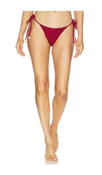 La Porte Aurora Bikini Bottom In Burgundy