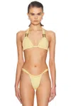 La Porte Celine Bikini Top In Yellow