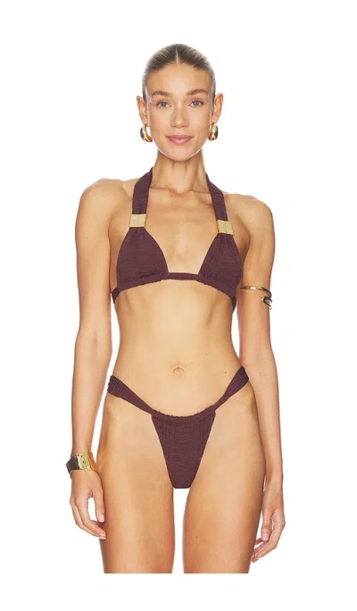 La Porte Celine Top In Brown